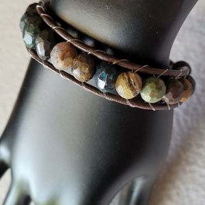 Bisbee Turquoise Leather Wrap Bracelet